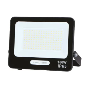 Proiector LED 100W Optonica IP65 Lumină Caldă 3000K Corp Negru