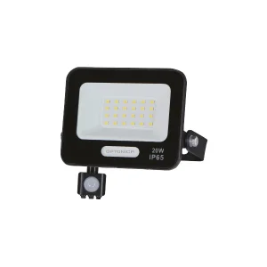 Proiector LED 20W cu Senzor Mișcare 1800lm Lumină Caldă 3000K IP65 Optonica