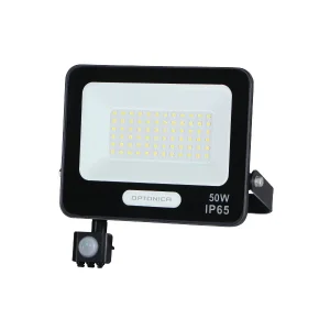 Proiector LED 50W cu Senzor Mișcare 4500lm Lumină Neutră 4000K Optonica