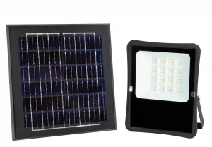 Proiector LED Solar 20W 1600lm Lumină Rece 6000K cu Panou 6V Telecomandă Optonica