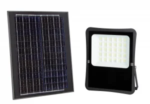 Proiector LED Solar 25W 2200lm Lumină Rece 6000K cu Panou 6V Optonica