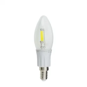 Bec LED Filament E14 2W Tubular 220V Lumină Rece 6000K - Minim 10 buc