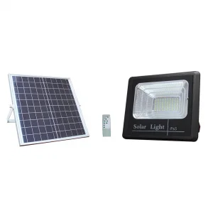 Proiector LED Solar 20W 1800lm Lumină Rece 6000K cu Panou + Telecomandă