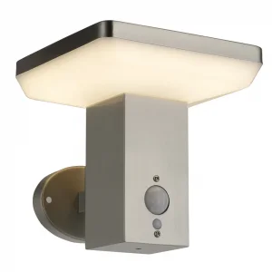 Aplică LED Solară cu Senzor 4.4W Aluminiu Periat 600lm 3000K Optonica
