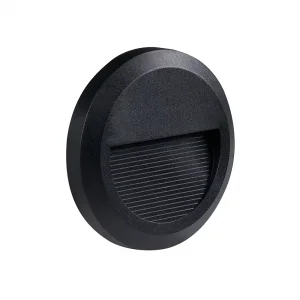 Lampă LED Trepte Rotundă 2W Lumină Caldă 3000K Neagră Optonica