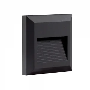 Lampă Treaptă LED 2W Pătrat Negru 3000K Lumină Caldă Optonica
