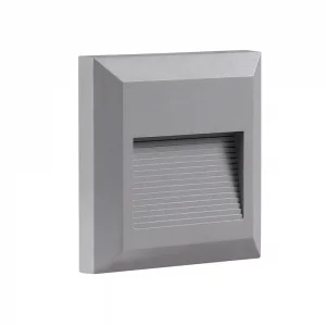 Lampă LED Trepte Pătrat 2W Lumină Caldă 3000K Gri Optonica