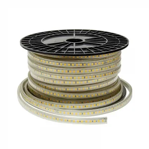Bandă LED 220V 5730 10W/m Lumină Caldă 2800K IP65 Optonica