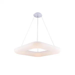 Plafonieră LED Suspendată 38W 2660lm Lumină Caldă 3000K Pătrat Alb Optonica