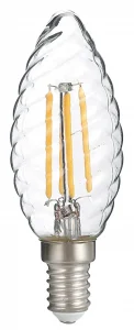 Bec LED Filament E14 4W Twist Candle C35 Lumină Caldă 2700K Optonica