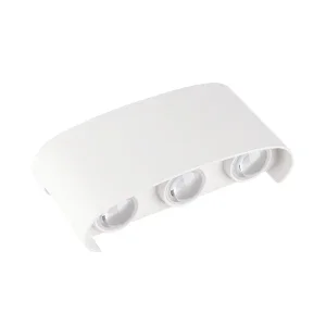 Aplică LED Perete 6W 510lm Lumină Caldă 3000K IP65 Alb Optonica