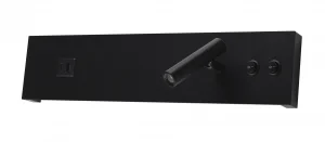 Aplică LED Mobilier 11W 700lm Lumină Neutră 4200K cu Întrerupător și USB Negru Optonica