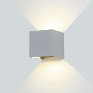 Aplică LED Perete 12W 1320lm Lumină Caldă 3000K Gri Optonica
