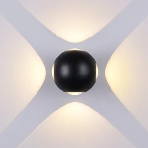 Aplică LED Rotundă 4W 3000K Lumină Caldă Corp Negru Optonica