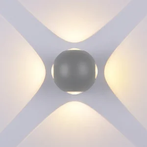Aplică LED Perete Rotundă 4W 440lm Lumină Caldă 3000K Gri Optonica