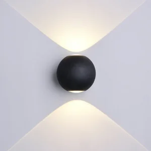 Aplică LED Rotundă Neagră 6W 3000K Lumină Caldă Optonica