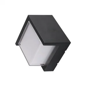 Aplică LED Perete Exterior 12W 850lm Lumină Neutră 4000K Neagră IP65