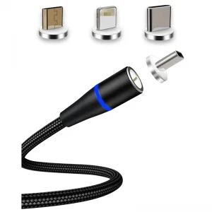 Cablu Magnetic USB 3in1 Încărcare Rapidă 1m Type-C Micro USB Lightning Optonica