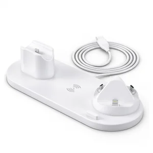 Stație de încărcare wireless 6în1 Optonica pentru telefon, ceas și căști