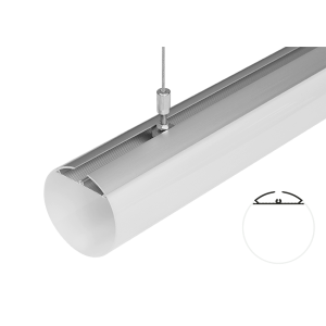 PROFIL ALUMINIU PENTRU BENZI LED DIFUZOR-CILINDRU 60mm 2m