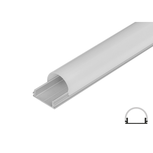 PROFIL ALUMINIU PENTRU BENZI LED SEMICILINDRIC 2m