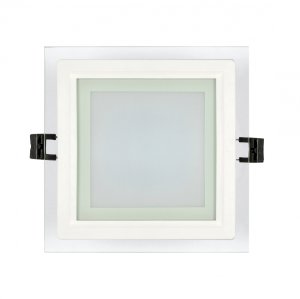 Panou LED cu sticla, incastrabil, patrat, 6W, SMD2835, lumina neutra, IP44