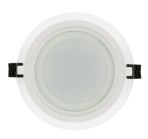 Panou LED cu sticla, incastrabil, rotund, 12W, SMD2835, lumina neutra, IP44