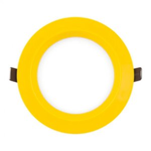 PANOU LED INCASTRABIL ROTUND 6W RAMA GALBENA LUMINA CALDA