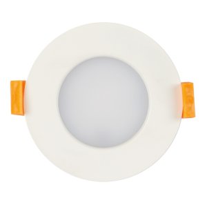 Panou LED incastrabil , rotund, 7W, SMD2835, rama alba, 3000K, IP44