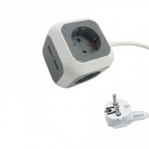 Prelungitor 4 Prize cu 2 Porturi USB Type-A 1.4m Optonica