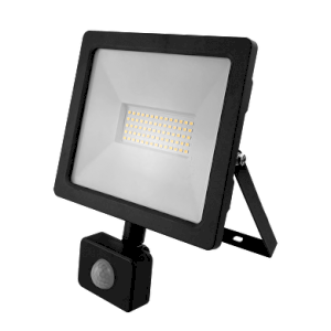 Proiector LED slim cu senzor PIR 50W, 4000K, 220-240V AC, IP44
