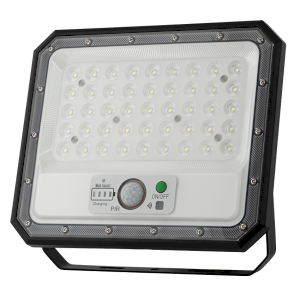 Proiector LED solar cu senzor PIR, 90°, 10W, 5500K, IP65