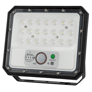 Proiector LED solar cu senzor PIR, 90°, 5W, 5500K, IP65