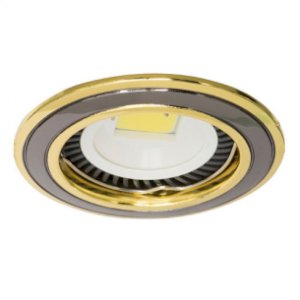 Rama incastrabila pentru spot, fixa, corp grafit/auriu, MR16