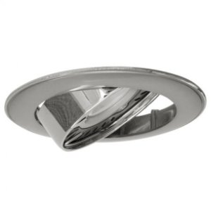 Rama incastrabila pentru spot, reglabila, corp crom perlat/nichel, baza MR16