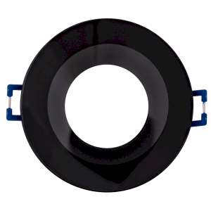 Rama incastrabila fixa pentru spot tavan, rotunda IP44 neagra