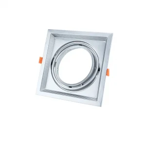 Inel Montaj Ajustabil Dreptunghiular pentru Spot AR111 180x180mm Argintiu Optonica