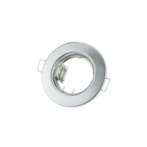 Inel Montaj Spot LED GU5.3 Rotund Aluminiu Inox 80mm Set 2buc Optonica