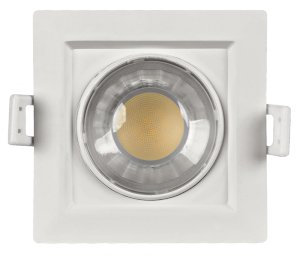 SPOT LED INCASTRABIL, PATRAT, reglabil, 8W, lumina neutra