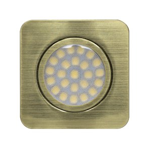 SPOT LED INCASTRABIL, patrat, SMD2835, 3W, 12VDC, 4200K, lumina neutra, IP44