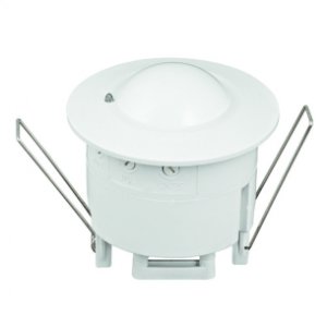 Senzor de miscare cu microunde incastrat 360° 230V alb