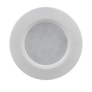 Spot mini LED PENTRU MOBILIER, cu rama, rotund, 1.5W, 4000K, corp ALB, LUMINA NEUTRA
