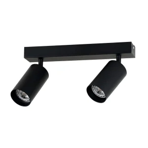 Spot Dublu Orientabil GU10/MR16 Negru Aluminiu 300mm OT1-A6