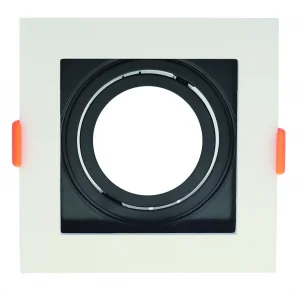 Corp Spot LED Pătrat GU10 35W Alb/Negru Interior