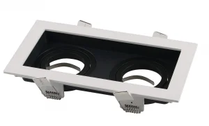 Corp Spot Dublu GU10 Aluminiu Alb/Negru 2x35W Reglabil Interior