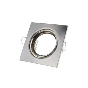 Inel Spot Reglabil Pătrat G5.3 MR16 Inox 82mm Optonica
