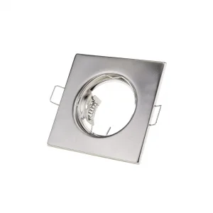 Inel Spot Incastrabil Pătrat Inox GU5.3 Neorientabil 2 Buc Optonica