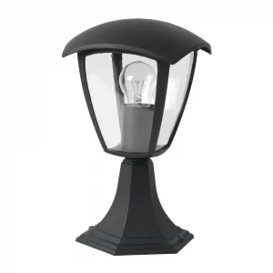 Stâlp Lampă Grădină E27 Matt Black 290mm IP44 Optonica