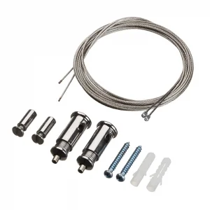 Kit Suspensie pentru Corpuri Liniare LED Optonica - Metal, Compatibil 5380-5382/5027-5040