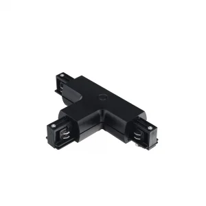 Conector T pentru șină 4 fire negru Optonica OT1-B4